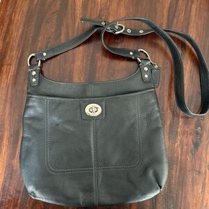 Coach Black Leather Crossbody Bag